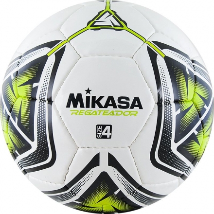 Мяч футб. "MIKASA REGATEADOR4-G", р.4, 32пан, гл. ПВХ, руч.сш, лат.кам, бело-черн-зеленый, фото 1