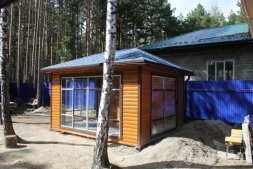 Беседка деревянная №21 закрытого типа 4х5м Под ключ, фото 1