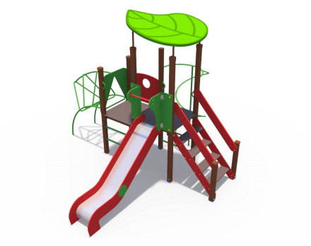 Детский игровой комплекс Каштан с металлическим скатом Н-1200 ДИО 10100, фото 1