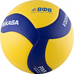 Мяч вол. "MIKASA V320W", р.5, синт. кожа (микрофибра), 18 панелей, клееный, бут.кам, желто-синий, фото 3 Мяч вол. "MIKASA V320W", р.5, синт. кожа (микрофибра), 18 панелей, клееный, бут.кам, желто-синий, фото 3