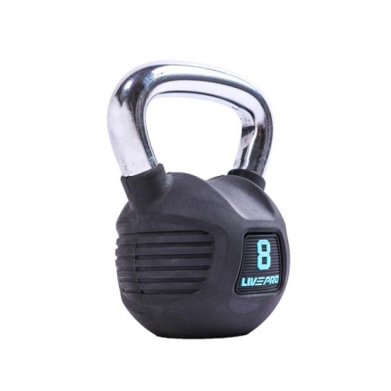 Обрезиненная гиря LIVEPRO Premium Rubber, вес: 12 кг, фото 4