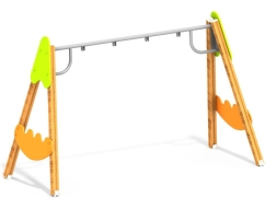 ДИО 1.10 Деревянные качели двойные (подвесы в комплект не входит), фото 4 ДИО 1.10 Деревянные качели двойные (подвесы в комплект не входит), фото 4