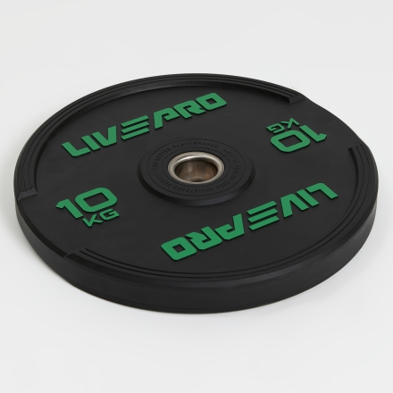 Бампированный диск LIVEPRO Rubber Bumper Plate 10 кг, фото 1