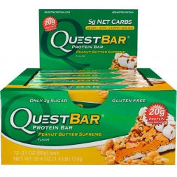 Батончик Quest Nutrition Quest Protein Bar Peanut Butter Supreme (Арахисовое паста), 12 шт, фото 1 Батончик Quest Nutrition Quest Protein Bar Peanut Butter Supreme (Арахисовое паста), 12 шт, фото 1