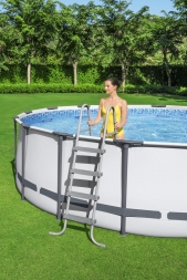 Каркасный бассейн Steel Pro Max 366х122см, 10250л, фил.-насос 2006л/ч, лестница, тент, фото 5 Каркасный бассейн Steel Pro Max 366х122см, 10250л, фил.-насос 2006л/ч, лестница, тент, фото 5