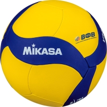Мяч вол. "MIKASA V345W", р.5, вес 195-225г, синт.кожа (ПУ), 18 пан, маш.сш., бут.кам, желто-синий Мяч вол. "MIKASA V345W", р.5, вес 195-225г, синт.кожа (ПУ), 18 пан, маш.сш., бут.кам, желто-синий