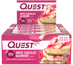 Батончик Quest Nutrition Quest Protein Bar Raspberry & White Chocolate (Малина в белом шоколаде), 12 шт, фото 1 Батончик Quest Nutrition Quest Protein Bar Raspberry & White Chocolate (Малина в белом шоколаде), 12 шт, фото 1