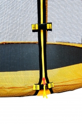 Батут с защитной сеткой "Trampoline 10" диаметр 3,0 м жёлтый, фото 2