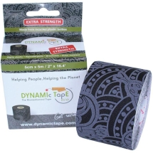 Тейп динамический Dynamic Tape ECO, арт. DT50TTEB, шир. 5 см, дл. 5 м, черный/серое тату Тейп динамический Dynamic Tape ECO, арт. DT50TTEB, шир. 5 см, дл. 5 м, черный/серое тату