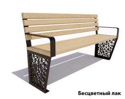 Парковая скамейка Сколково, Лиственница 1,8 м, фото 2 Парковая скамейка Сколково, Лиственница 1,8 м, фото 2