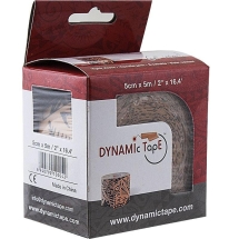 Тейп динамический Dynamic Tape, арт. DT50TT, шир. 5 см, дл. 5 м, телесный/черн. тату Тейп динамический Dynamic Tape, арт. DT50TT, шир. 5 см, дл. 5 м, телесный/черн. тату