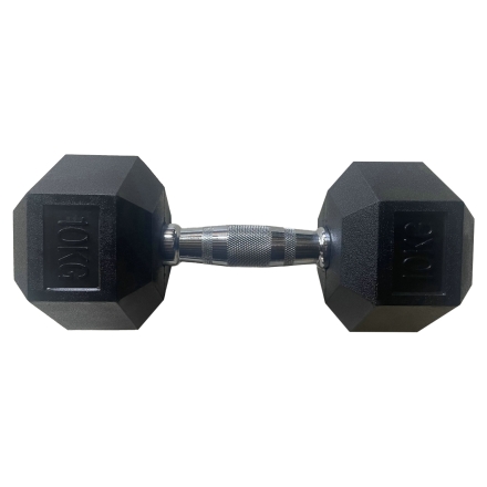 Обрезиненная гексагональная гантель INEX Hex Dumbbell 10кг, фото 1
