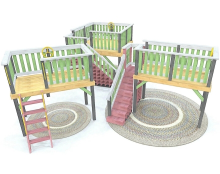 Детская площадка для помещения TORUDA WOOD Чердак Мини, фото 1