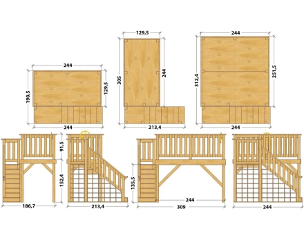 Детская площадка для помещения TORUDA WOOD Чердак Мини, фото 2