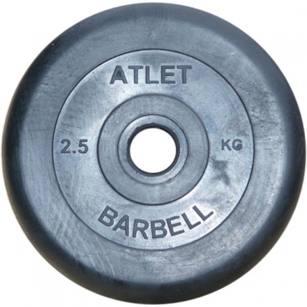 Диск обрезиненный BARBELL ATLET 25 кг / диаметр 31 мм, фото 1