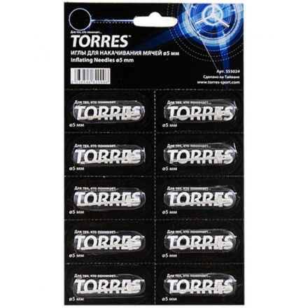 Иглы для насоса Torres 10шт в уп. диаметр резьбы 5мм внутренний диаметр 3мм, сталь, фото 1