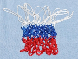 Сетка баскетбольная игровая, импорт, 3-цв., (4,5) шт, фото 2 Сетка баскетбольная игровая, импорт, 3-цв., (4,5) шт, фото 2