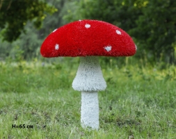 Топиари гриб Мухомор стройный, h=65 см - газон Eco, фото 1