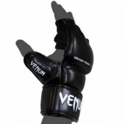 Перчатки ММА Venum Impact MMA Gloves - Skintex Leather Black, фото 2 Перчатки ММА Venum Impact MMA Gloves - Skintex Leather Black, фото 2