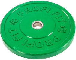 Диск для штанги каучуковый, цветной PROFI-FIT D-51, 10 кг, фото 2 Диск для штанги каучуковый, цветной PROFI-FIT D-51, 10 кг, фото 2