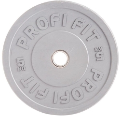 Диск для штанги каучуковый, цветной PROFI-FIT D-51, 5 кг, фото 5 Диск для штанги каучуковый, цветной PROFI-FIT D-51, 5 кг, фото 5