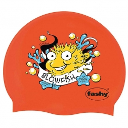 Шапочка для плавательная детская "FASHY Silicone Cap Printed", принт "рыба-игла", красный Шапочка для плавательная детская "FASHY Silicone Cap Printed", принт "рыба-игла", красный