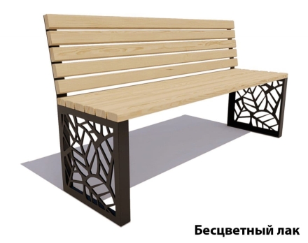 Парковая скамейка Севастополь, Лиственница (без подлокотников) 0,6 м, фото 2