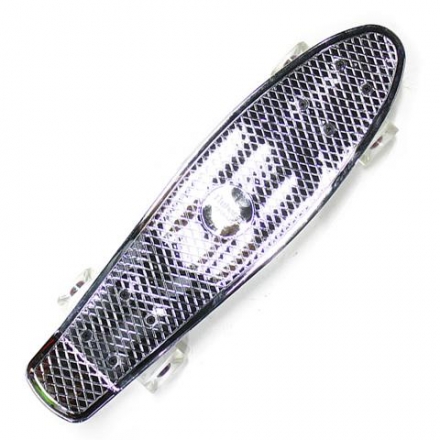Пластиковый скейтборд-круизер Hubster Cruiser 22" Metallic Silver, фото 1