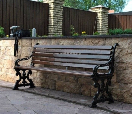 Скамейка чугунная Барокко 1,8 м, фото 4