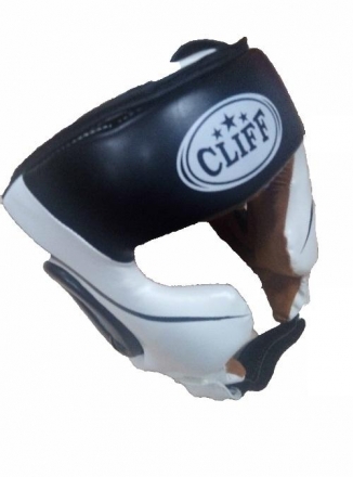 Шлем боксерский CLIFF ULI-5007 закрытый (FLEX) бело-черный р.M, фото 1