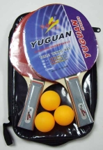 Набор для н/т YUGUAN P008ND (2 ракетки + 3 шара) в чехле