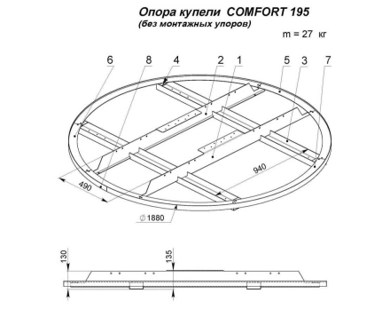 Купель COMFORT 195 HOT (термоберёза), фото 12