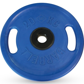 Диск BARBELL Евро-классик с ручками обрезиненный цветной, 20 кг, фото 1