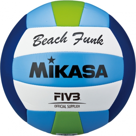 Мяч вол. пляжн. "MIKASA VXS-BFU",р.5, синт.кожа(ТПУ),лого ВФВ,18 пан.,маш.сш,бут.кам,син-гол-зел, фото 1