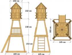 Игровой комплекс TORUDA WOOD Водонапорная башня, фото 2