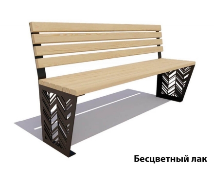 Парковая скамейка Гарнизон, Сосна (без подлокотников) 1,5 м, фото 1