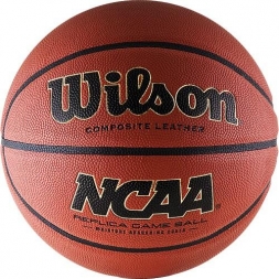 Мяч баскетбольный "WILSON NCAA Replica Game Ball", размер 7, композитная кожа (PU)
