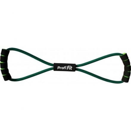 Эспандер трубчатый PROFI-FIT, "восьмерка", зеленый, сопротивление среднее 5 кг, фото 1