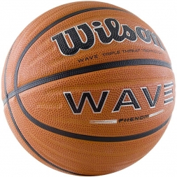 Мяч баскетбольный "WILSON Wave Phenom", размер 7, резина, бутиловая камера, коричневый, фото 2