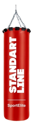 Мешок боксерский SportElite STANDART LINE 100см, d-34, 35кг, красный, фото 1