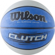 Мяч баскетбольный WILSON Clutch 295, размер 7, резина, бутил. камера, сине-черно-серый Мяч баскетбольный WILSON Clutch 295, размер 7, резина, бутил. камера, сине-черно-серый