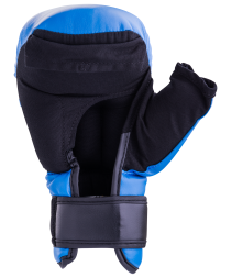 Перчатки для рукопашного боя HSIF RF3206, 6oz, к/з, синий, фото 3