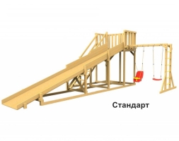 Деревянная зимняя горка Сорбет Мята №3 с рукоходом, фото 5