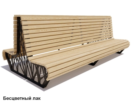 Скамейка уличная Ессентуки, Сосна 1,2 м, фото 2