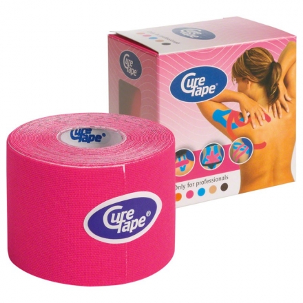 Тейп кинезиологический CureTape Pink, 5 см x 5 м, арт. 160165, розовый, фото 1