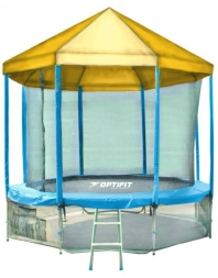 Батут OPTIFIT Like Blue 14ft 4,27 м с желтой крышей, фото 1 Батут OPTIFIT Like Blue 14ft 4,27 м с желтой крышей, фото 1