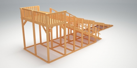 Зимняя деревянная горка "Зима Wood"-8, фото 4
