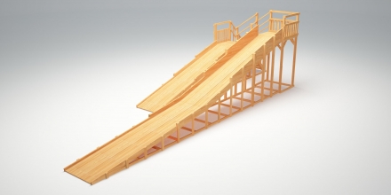 Зимняя деревянная горка "Зима Wood"-9, фото 2
