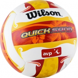 Мяч волейбольный "Wilson AVP Quicksand Aloha", размер 5, бело-желто-красный
