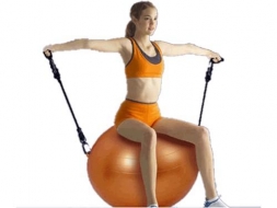 Мяч для фитнеса с эспандером "GYM BALL"